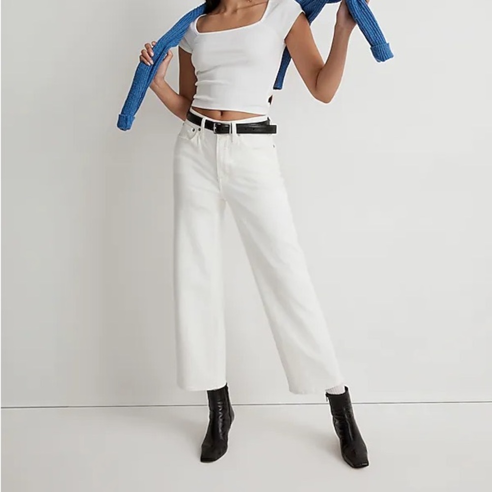 The Madewell Petite Perfect Vintage Wide-Leg Crop Jean